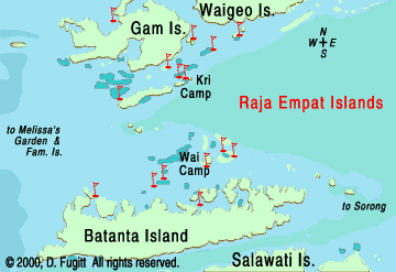 raja ampat dive site map