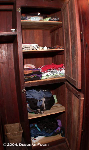 Cabin 5 open closet